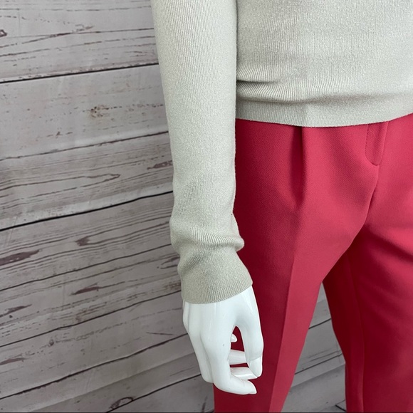 OAK + FORT Turtleneck Cream Tan Beige Long Sleeve Sweater Top S - Picture 3 of 5